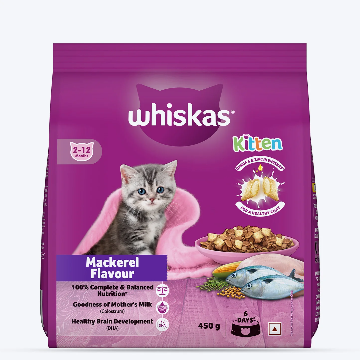 Whiskas Tasty Mix Adult (1+ year) Chicken With Tuna & Carrot in Gravy Wet Cat Food - 70 gm Pack (Copy)