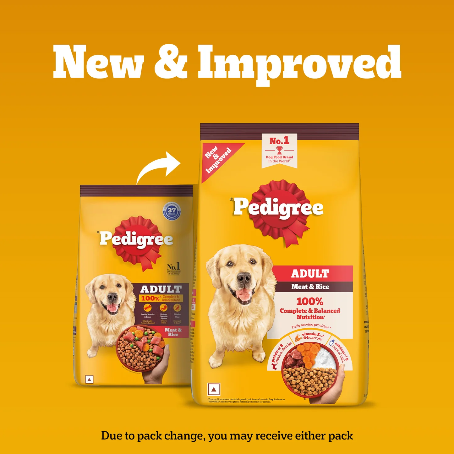 Pedigree Meat & Rice Dry Food For Adult Dog - Image 2