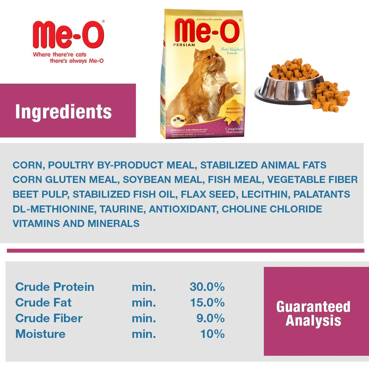 Me-O Persian Dry Cat Food - 6.8 kg - Image 2