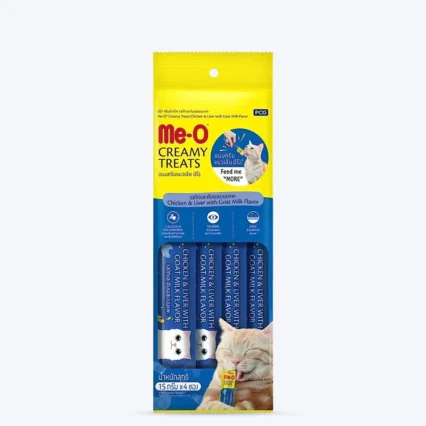 Me-O Chicken & Liver With Goat Milk Flavor Creamy Cat Treat - 60 gm - 4 pcs