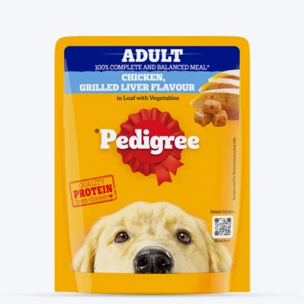 Pedigree Chicken Grilled Liver Flavour In Loaf With Vegetables Adult Dog Wet Food - 70 gm Packs