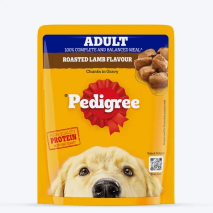Pedigree Roasted Lamb Flavour Chunks In Gravy Adult Dog Wet Food - 70 gm