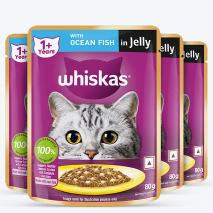 Whiskas Ocean Fish Wet Food For Adult Cat - 80 gm Pack