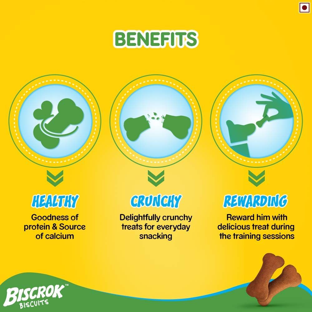 Pedigree Biscrok Chicken Flavour Dog Biscuits (Above 4 Months) - 900 gm - Image 3