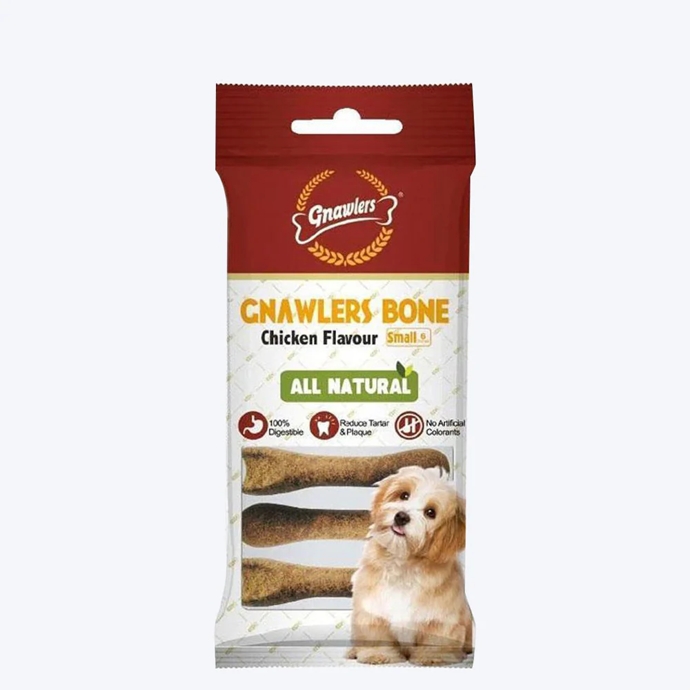 Gnawlers Bone Dog Treat - Chicken Flavour - Small - 108 g
