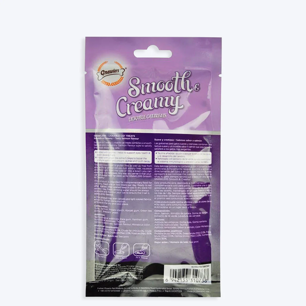 Gnawlers Creamy Treats Salmon Flavour for Cats- 60 g packs - Image 2