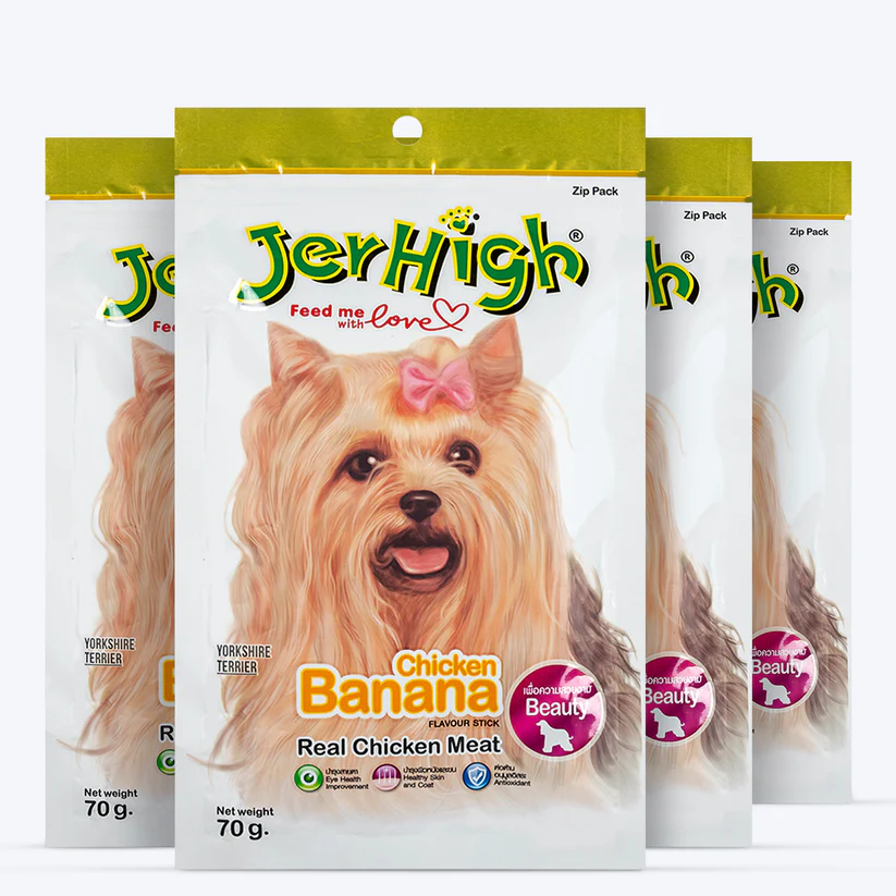 JerHigh Banana Dog Treats with Real Chicken Meat - 70 g - Image 3