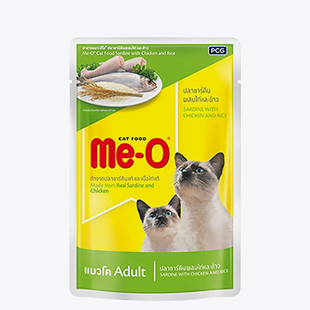 Me-O Wet Cat Food Sardine with Chicken & Rice - 80 g packs