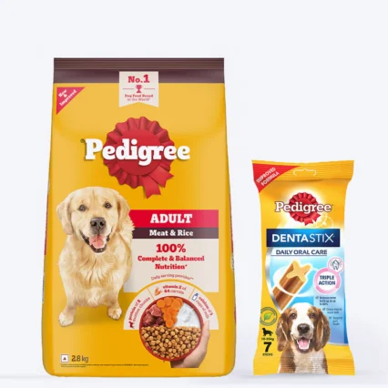 Pedigree Food & Dentastix Adult Dog Treat Combo - Pack of 2