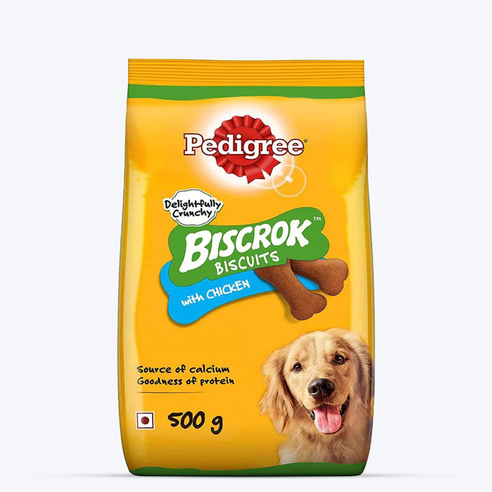 Pedigree Biscrok Chicken Flavour Dog Biscuits (Above 4 Months) - 900 gm