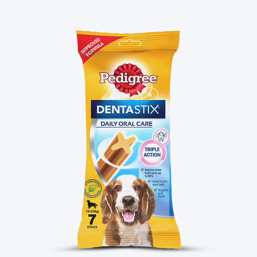 Pedigree Dentastix Oral Care Dog Treat Weekly Pack For Medium Breed - 180 g