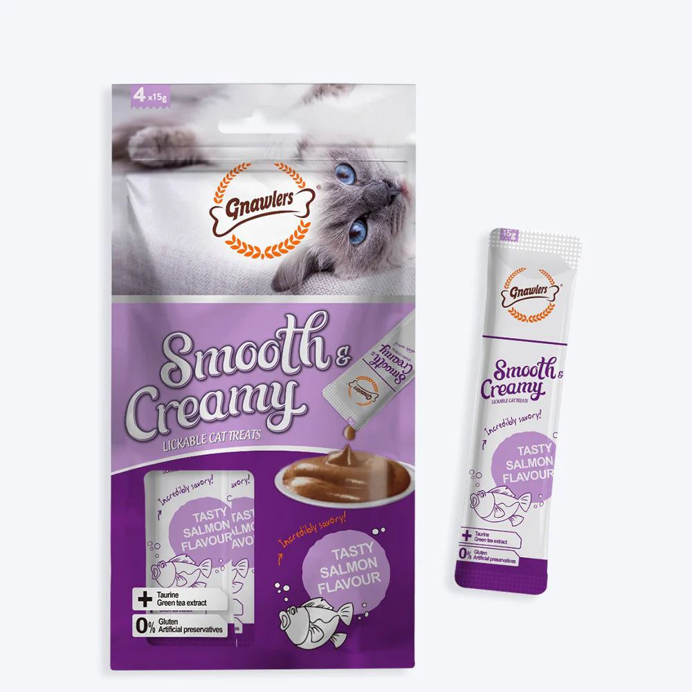 Gnawlers Creamy Treats Salmon Flavour for Cats- 60 g packs